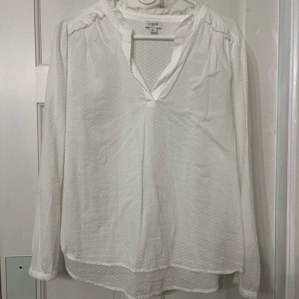 J Crew • Women's White Blouse